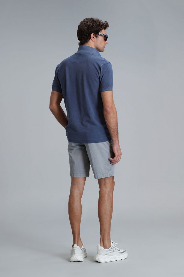 Zegler Spor Erkek Chino Şort Slim Fit Gri - 6