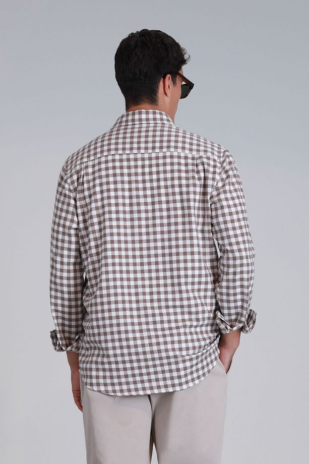 Madrid Erkek Basic Gömlek Slim Fit Deve Tüyü - 6