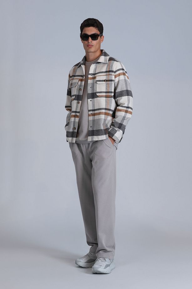 Fera Erkek Basic Gömlek Slim Fit Gri - 2