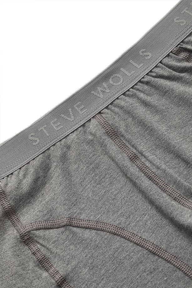 Erkek Gri 3’Lü Klasik Bambu Boxer - 25101 - 4