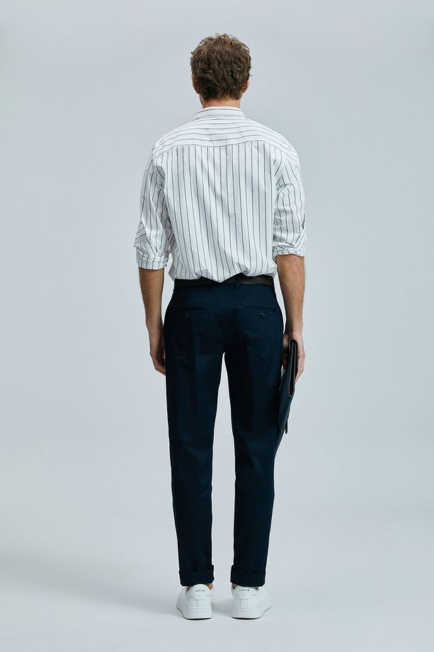 Nıcer Erkek Basic Gömlek Regular Fit Lacivert - 6