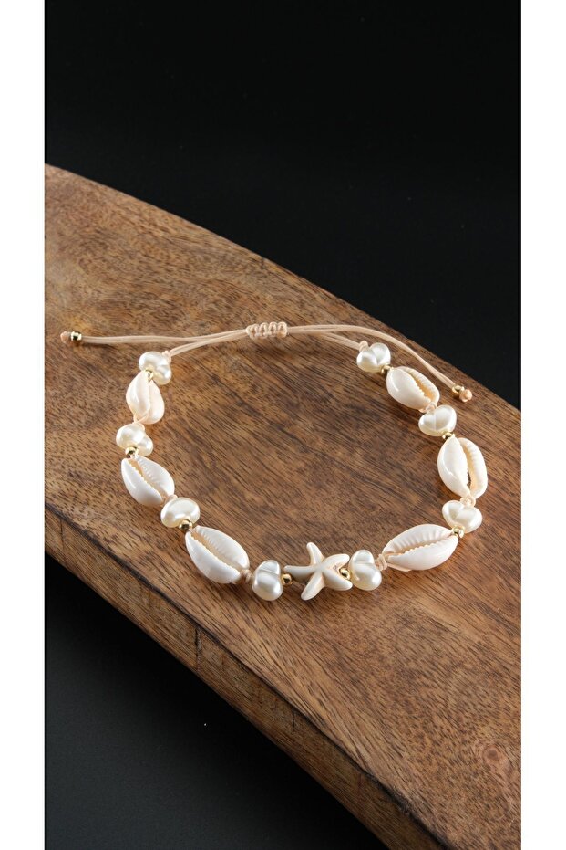 Starfish - Adjustable Anklet and Pearl Elevator Seashell - 2