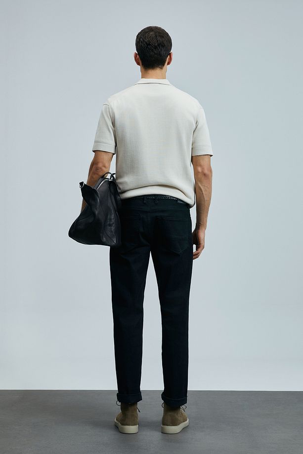 Jashua Smart Jean Erkek Pantolon Regular Fit Siyah - 6