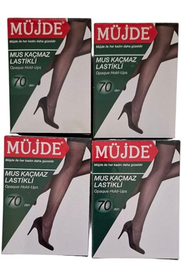 4 Pieces Good News 70 Denier Laptop Mousse Socks Thick Tulle -86 Mink