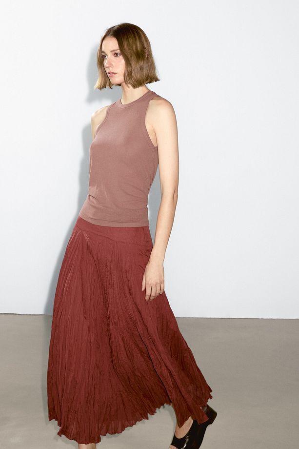%100 pamuklu halter yaka top - 4