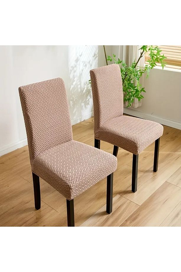 Yüksek Kaliteli Sandalye Örtüsü Seti Sandalye Kılıfı . (6ADET) Cappicino - 5