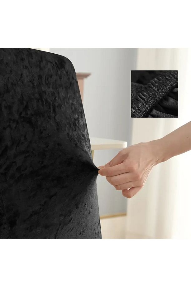 Kadife Sandalye Kılıfı. Kaliteli Sandalye Örtüsü 6adet - 5