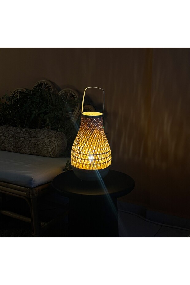 Derya 23x37 cm. Bambu Masa Lambası - 7