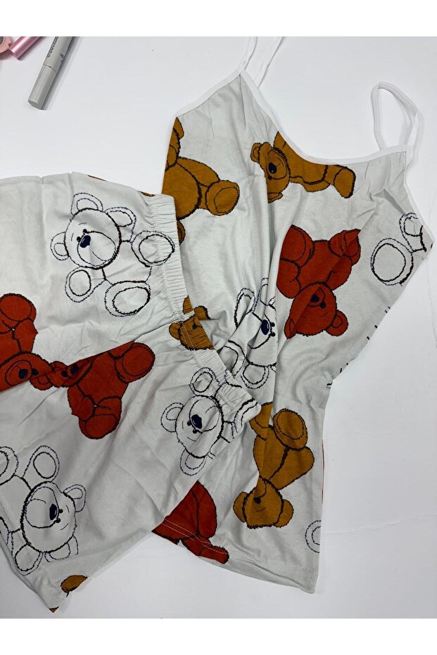 İp Askılı Şortlu Takım - 5