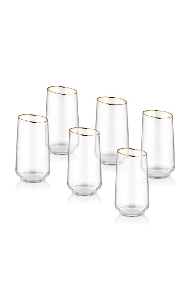 Gina Gold Soft Drink Glass Set of 6