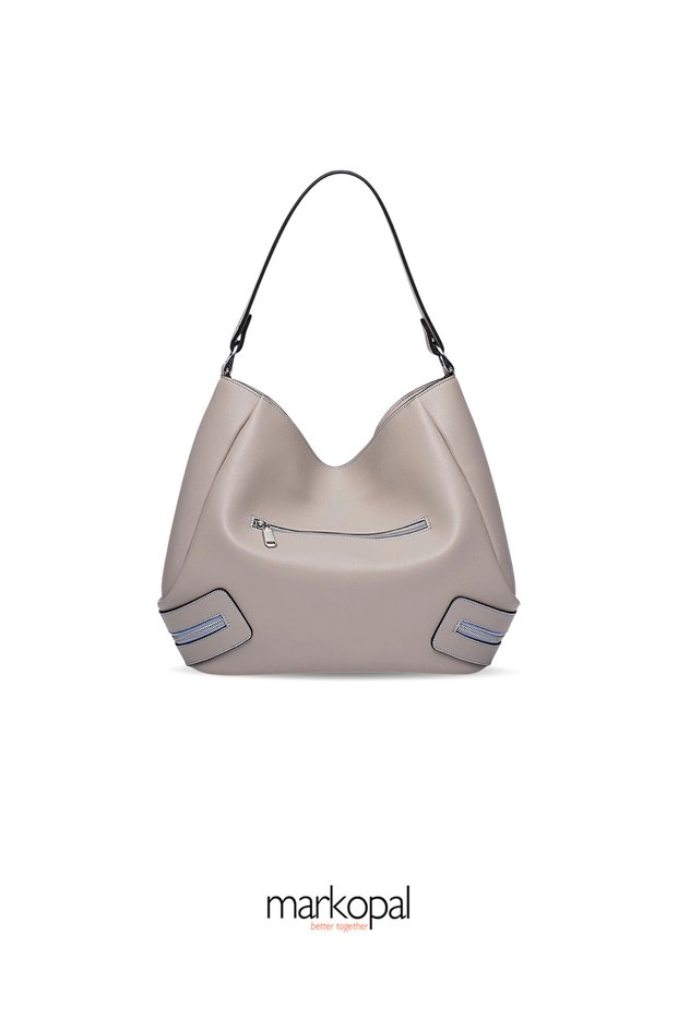 Genuine Suede Casual Tote Women's Shoulder Bag Izg2200-1 Gray