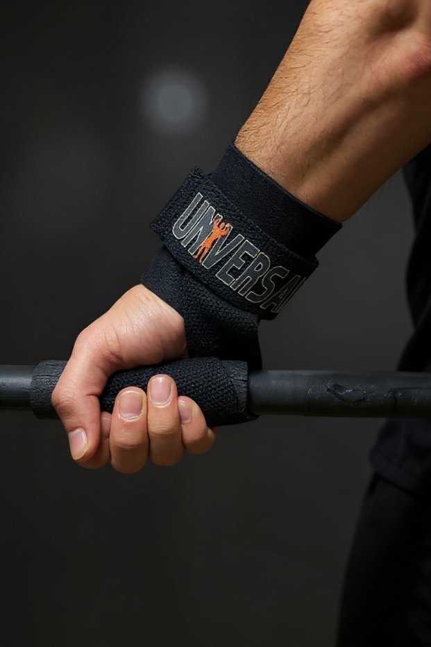 Weight Lifting Strap with Wristband Big Rıch Grip Pro Lifting Straps Black