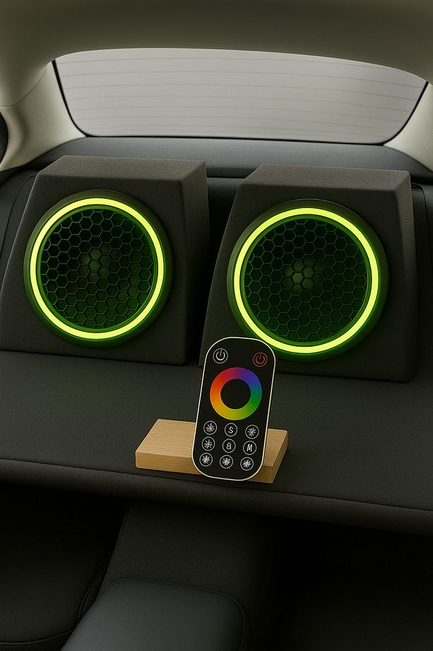 16 CM Dokunmatik Kumandalı Neon Işıklı Midrange Hoparlör Kapağı 2 Takım 4 adet - 3
