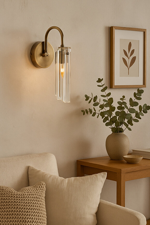 Roma Cam Aplik, Antik Bronz - 4