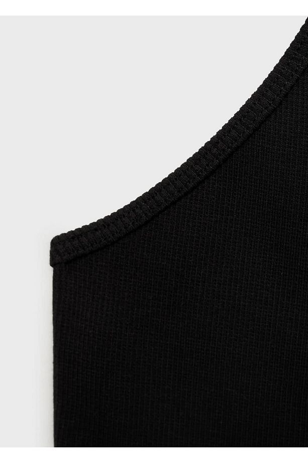 Halter yakalı örgü bluz - 6