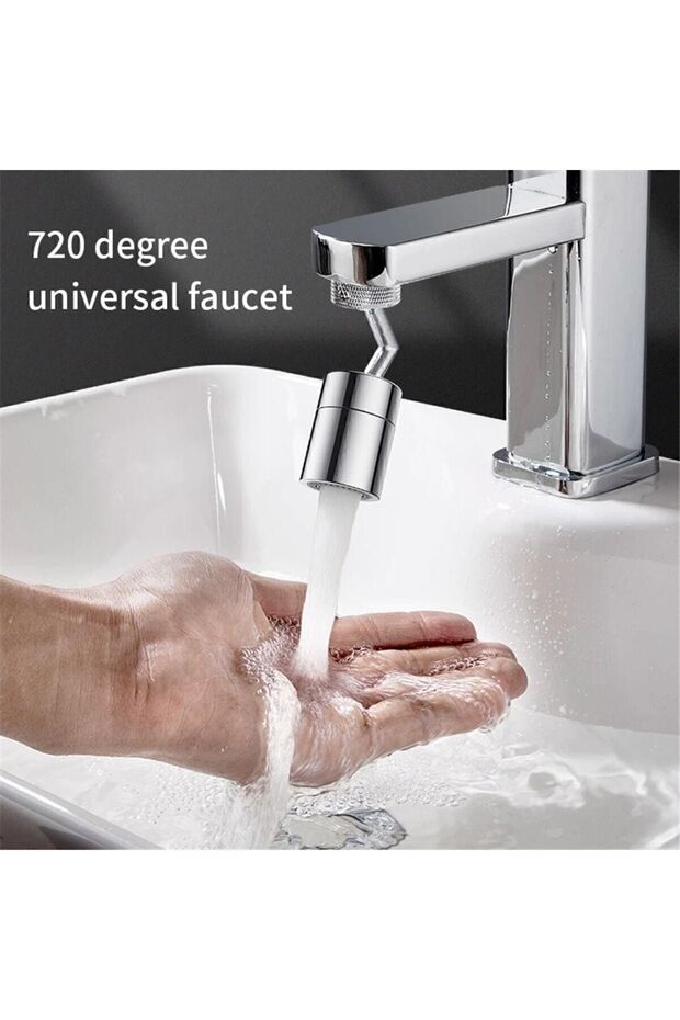 720 Derece Çelik Oynar Başlıklı Tasarruflu Musluk Wenter Başlığı Ucu - 3