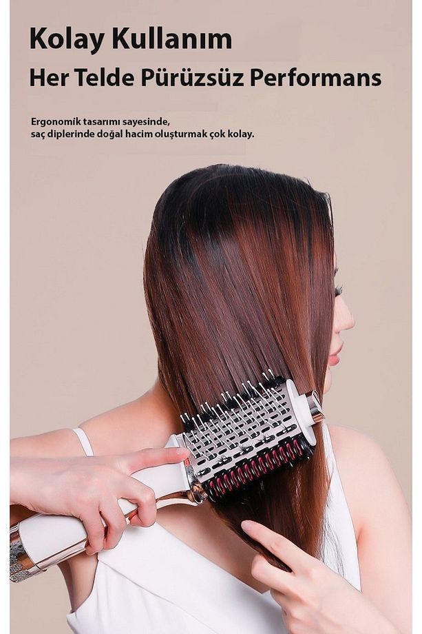 Smoothstyle 3in1 Islak Ve Kuru Hava Üflemeli Çok Yönlü Saç Şekillendirici Fön Tarağı Saç Kurutmalı - 7