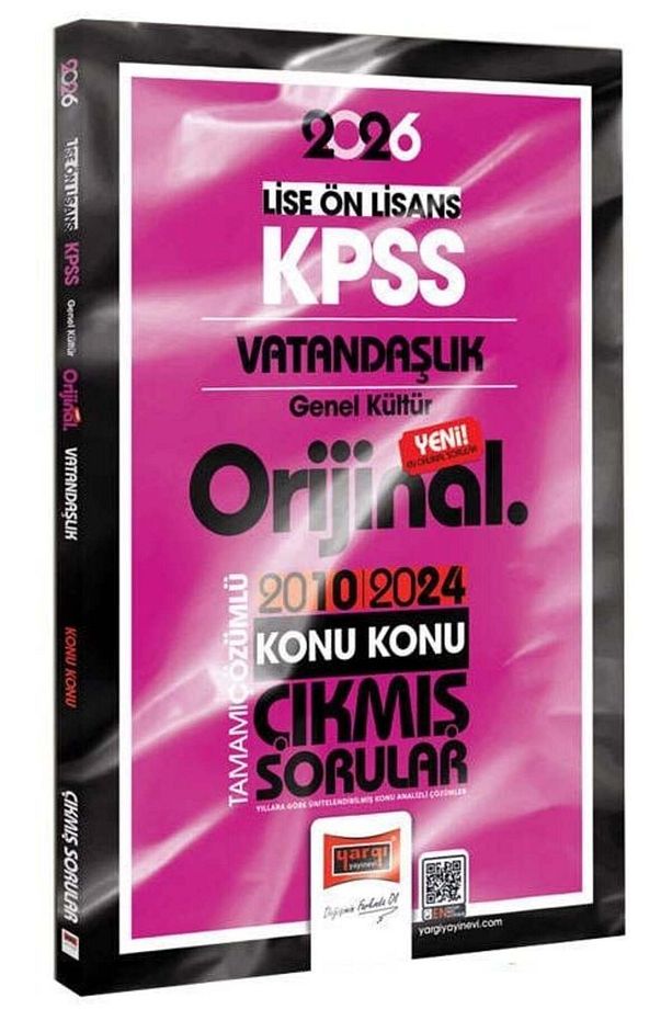 Yargı 2026 KPSS Lise Ön Lisans Vatandaşlık Orijinal Çıkmış Sorular 2010-2024 Çözümlü Yargı Yayınları - 1