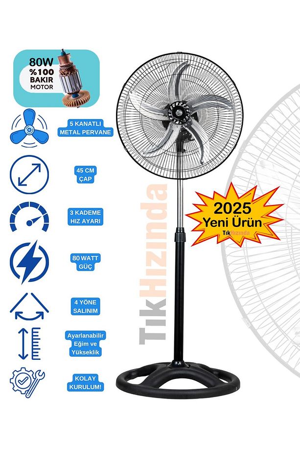 Dextel 18" 3 in 1 Sanayi Tipi Vantilatör - 1