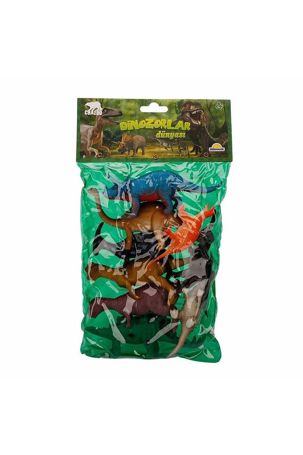 Fabbatoys Dinozorların Dünyası Poşetli 9'lu Hayvan Oyun Seti - 4