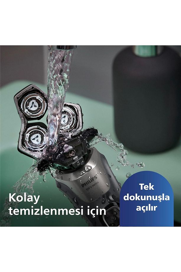 Islak ve SmartClean Artı Sistemi ve Sakal Giyotin ile Kuru Erkek Elektrikli tıraş makinesi - 4