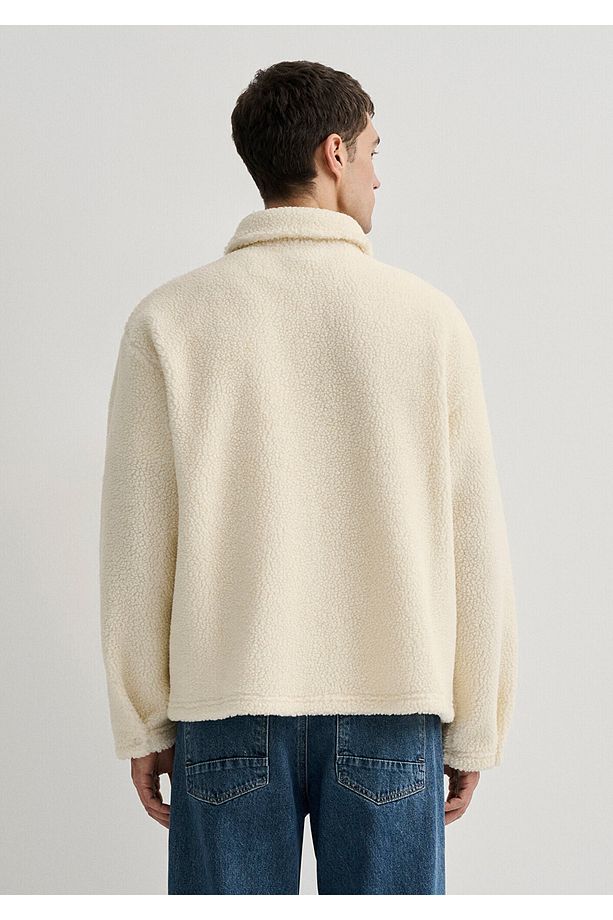 Ekru Sherpa Sweatshirt 0s10257-70057 - 5