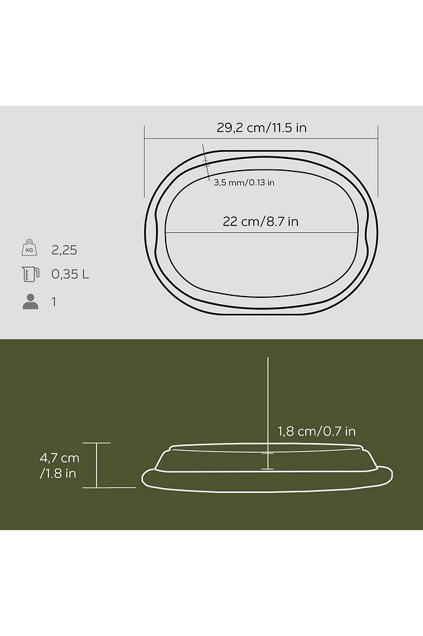 Döküm Oval Fajita Tabağı Kayın Servis Ahşabı Ölçü 26x19cm. - 3