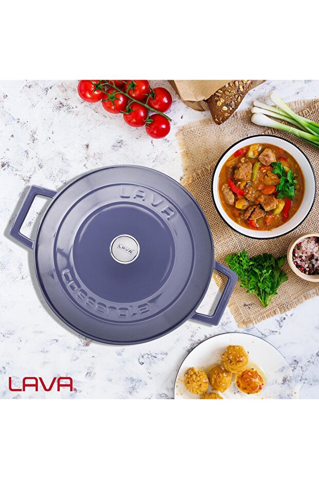 Döküm Yuvarlak Tencere. Folk Çap(Ø)24cm. - 7