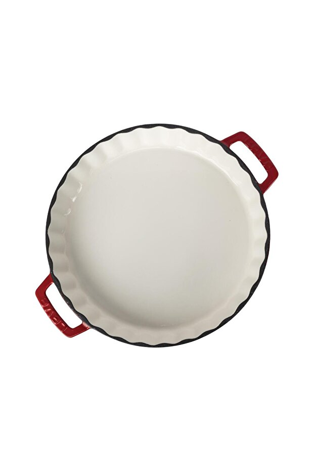 Döküm Yuvarlak Rosto Ve Fırın Tepsisi Edition Serisi Döküm Demir Yekpare Çift Kulplu Çap(Ø)30cm - 4