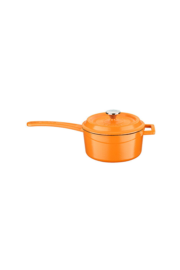 Döküm Yuvarlak Sos Tenceresi Döküm Demir Yekpare Saplı Spring Serisi Çap(Ø)16cm. - 1