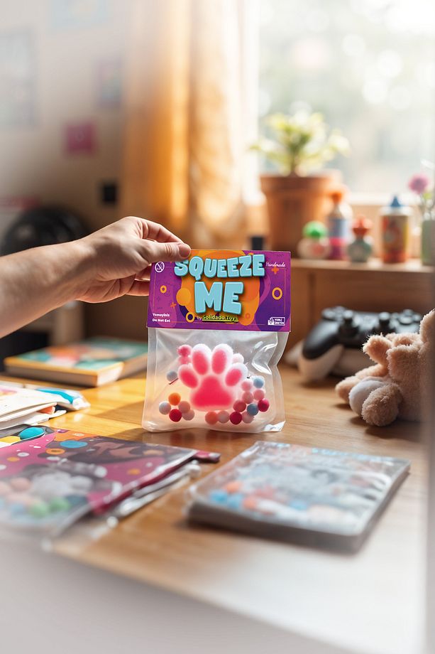 Pembe Kedi Patisi Taba Squishy – Yumuşak, Tüylü, Tatlı Ve Sıkılabilir Sukuşi Stres Oyuncağı - 7