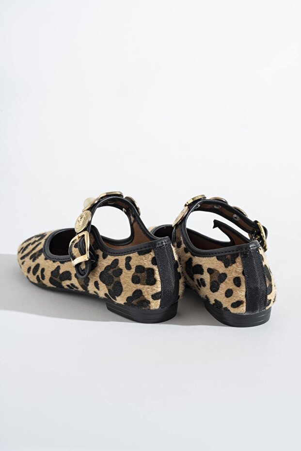 Leopard Patterned Daily Comfortable Ballerinas - 5