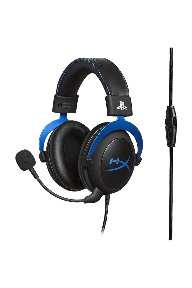 Cloud Blue Ps4 - Pc Ile Uyumlu Kablolu Oyuncu Kulaklığı - Usb To Aux Dönüştürücü Adaptör - 6