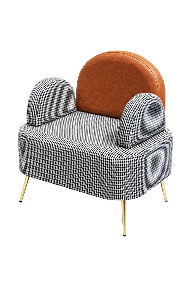 Petra Çay Seti Siyah Kazayağı/taba Deri (2 ADET TEKLİ BERJER 1 ADET IKİLİ BERJER 1 ADET PUF) - 5