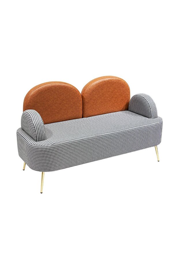 Petra Çay Seti Siyah Kazayağı/taba Deri (2 ADET TEKLİ BERJER 1 ADET IKİLİ BERJER 1 ADET PUF) - 4