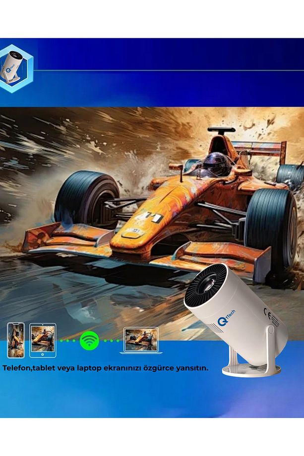 Taşınabilir Android Projeksiyon Wifi Destekli Akıllı Sinema Projektör Ultra Hdsinema Projeksiyon1080 - 6