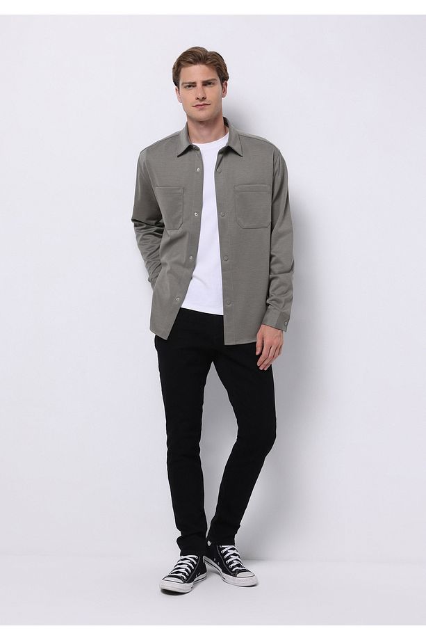 Slim Fit Düşük Bel Dar Paça Erkek Siyah Jean Pantolon - 1