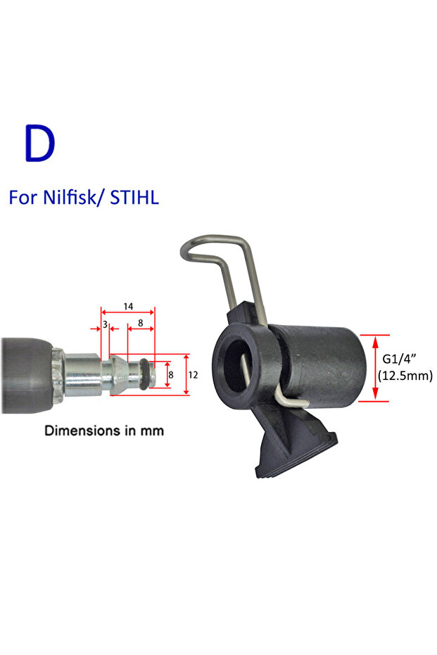 محول وصلة خرطوم غسالة الضغط Nilfisk G1/4 M14 لـ Karcher و Bosche و AR و Black Decker و Nilfisk