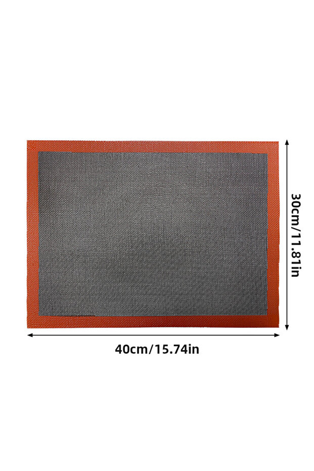 حصيرة شواء من السيليكون باللون الأسود مقاس 30×40 سم، صينية خبز قابلة للتنفس، حصيرة خبز الكوكيز، فرن الميكروويف بدرجة حرارة عالية