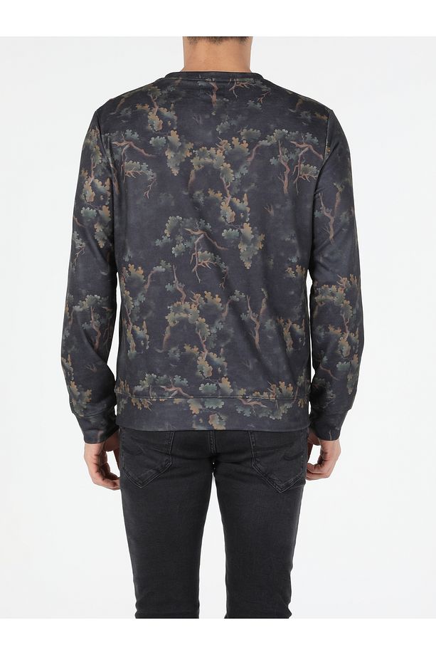 Regular Fit Erkek Yeşil Sweatshirt - 2