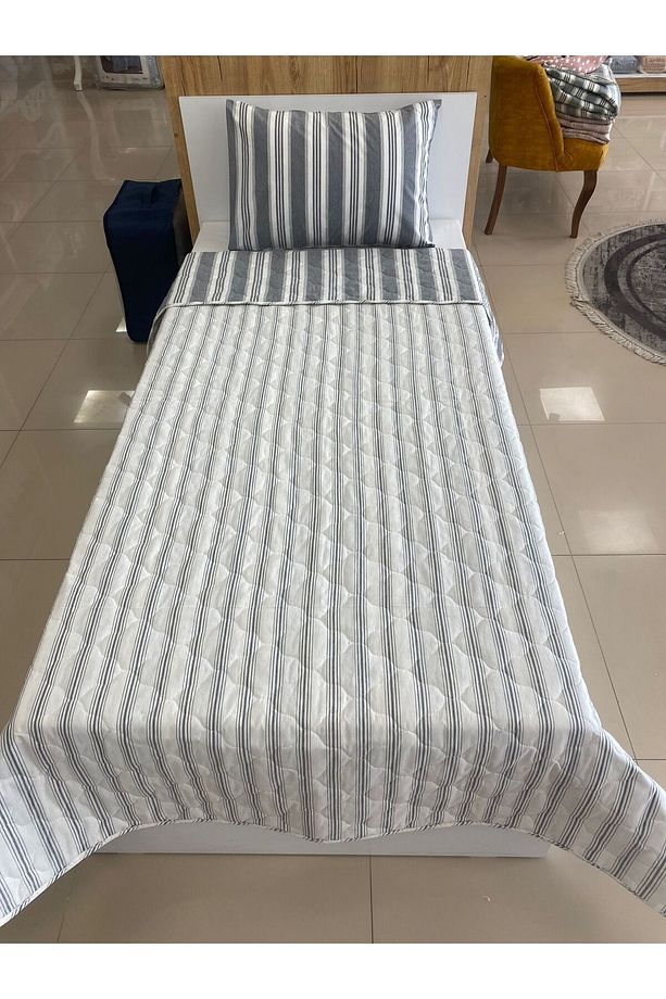 Tek Kişilik Çift Taraflı Kapitone Yatak Örtüsü Takımı - 5