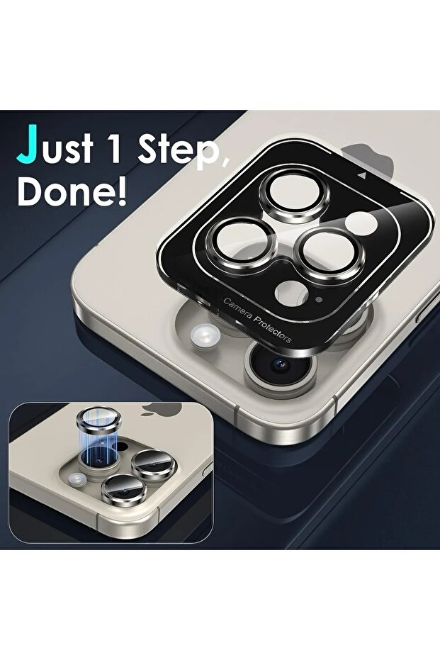 واقي عدسة سافاير لهاتف آيفون 14 برو باللون الفضي - 2