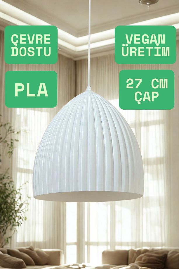 Modern Sarkıt Tekli Bohem, Avize, ( 23x27 Cm ) Salon Mutfak Oturma Odası Cafe Kafe Bar - 5