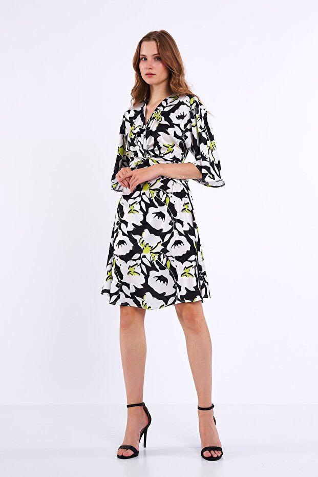 FLOWER PATTERNED MINI DRESS - 5