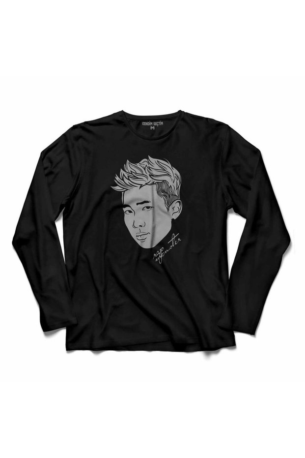 Bts Bangtan Boys Rap Monster Logo Long Sleeve T-Shirt Printed Children's T-Shirt