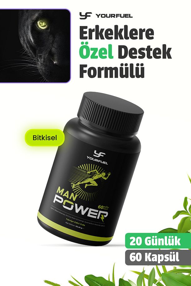 Manpower 20 Günlük | 60 Adet | Erkek Takviyesi | Bitkisel Içerikli - 1