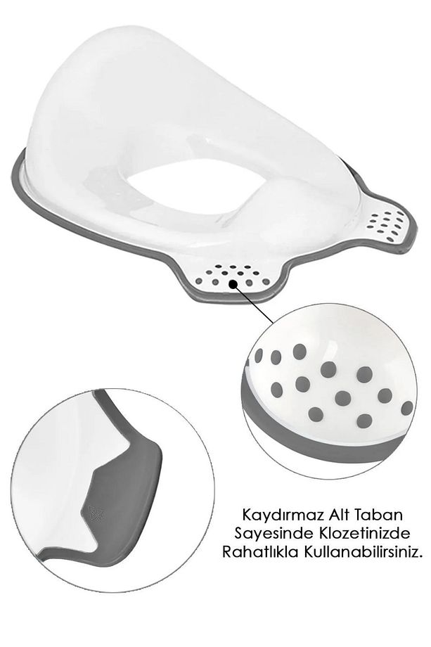 Kaydırmaz Çocuk Taburesi Basamaklı Çocuk Basamak Çocuk Klozet Adaptörü Tuvalet Alıştırma - 7