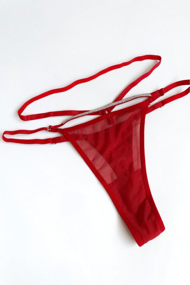 Red Stone Thong