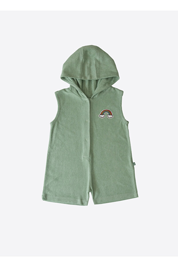 Organic Premium Men's Terry Shorts Overalls Green