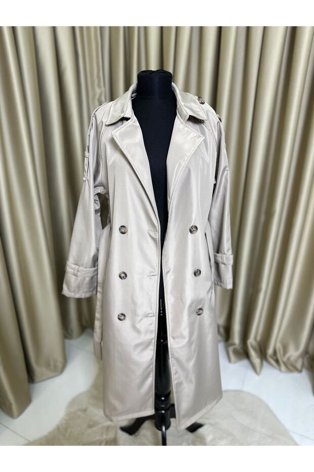 Belden Tie-Up Trench Coat Beige
